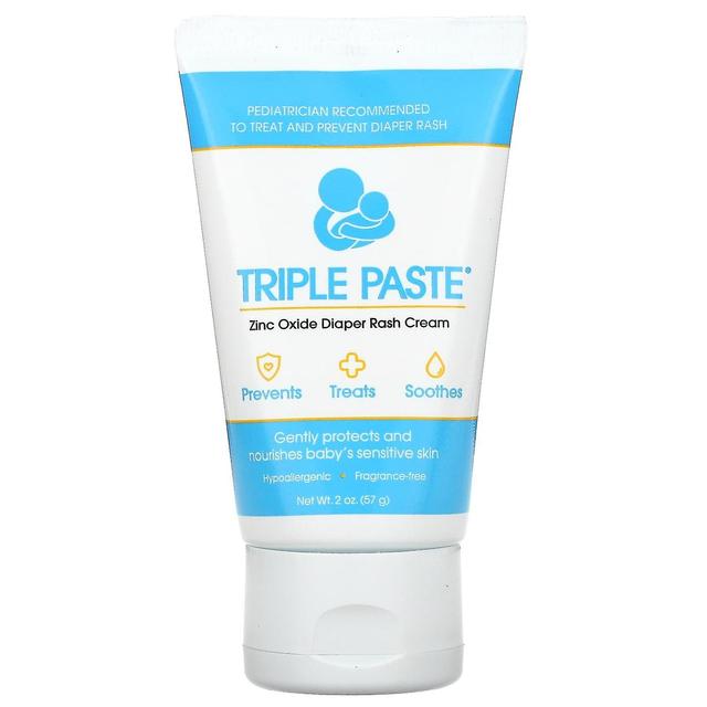 Triple Paste, Zinc Oxide Diaper Rash Cream, Fragrance-Free, 2 oz (57 g) on Productcaster.