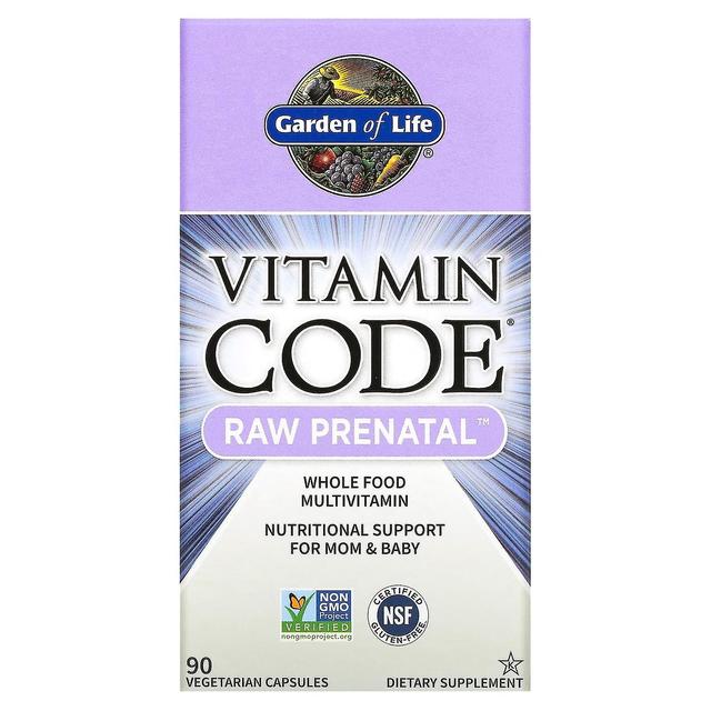 Garden of Life Elämän puutarha, vitamiinikoodi, RAW Prenatal, 90 kasvissyöjäkapselia on Productcaster.