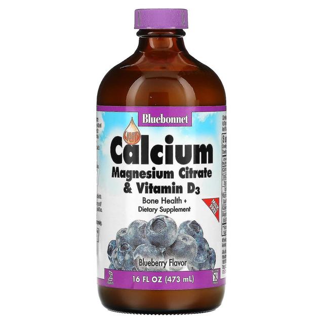 Bluebonnet Nutrition, flytande kalciummagnesiumcitrat & Vitamin D3, Blåbär, 16 fl oz (473 ml) on Productcaster.