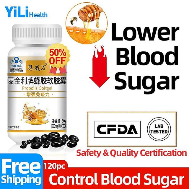 Coscelia Diabetes Treatment Diabetic Relief Propolis Capsules Control High Blood Sugar Medicine Supplement Cfda Approve Non-gmo 60pc 2bottles 120pc on Productcaster.