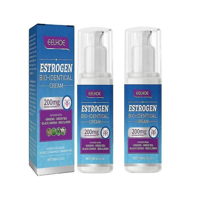 Bimirth 1-2stk 100ml østrogen creme naturlige bio-identiske overgangsalderen relief balance terapi 2PCS on Productcaster.