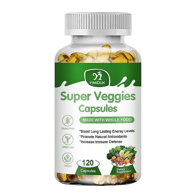 Eccpp Natural Fruit And Vegetable Supplements Capsules Filled With Vitamins And Minerals Promote Antioxidants Increase Lmmune Defense Veggie 1 Bottle on Productcaster.