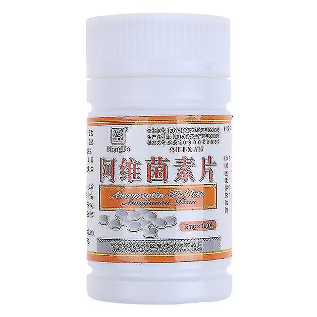 100tablets/bottle Avermectin Tablets Oral Anthelmintic Mites Parasites Nematode Multi-color on Productcaster.