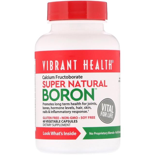 Vibrant Health Vibrant Hälsa, Super Natural Boron, 60 Vegetabiliska kapslar on Productcaster.