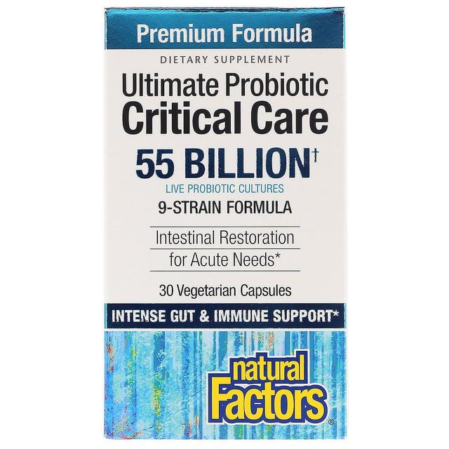 Natural Factors Fatores naturais, probiótico final, cuidados intensivos, 55 bilhões de UFC, 30 vegetaria on Productcaster.