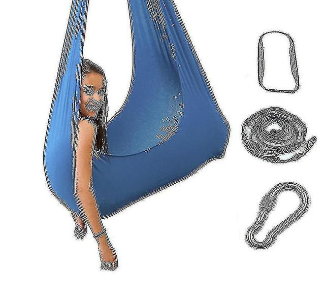 Aerial Therapy Swing Set Hammock Kit For Flexibility Pain Relief 150*280CM Blue on Productcaster.