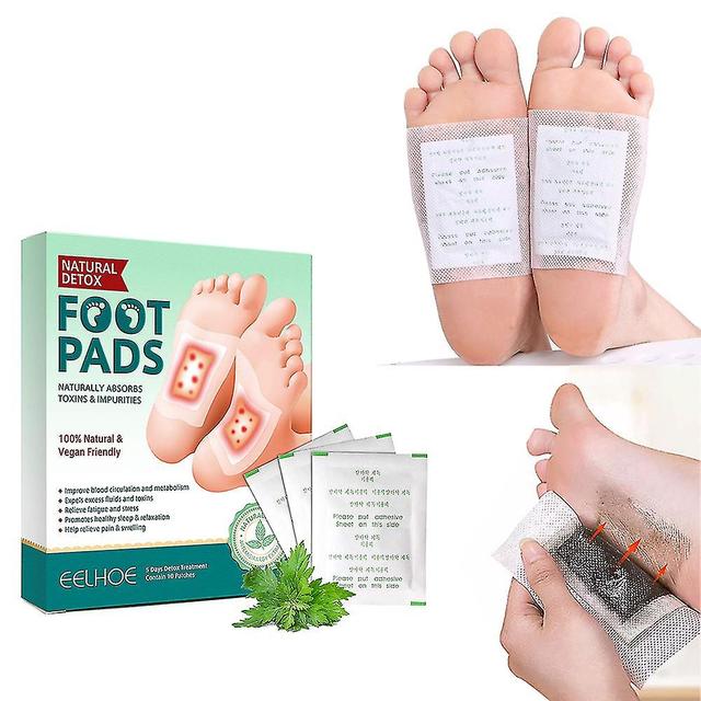 10/20/30pcs Detox Fußpflaster Pads Körpergifte Füße Abnehmen Tiefenreinigung Kräuter 10pcs on Productcaster.