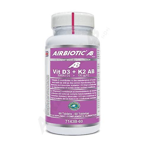 Airbiotic Vitamin d3 + k2 ab (5000iu d3 + 100 mcg k2) 60 tablets on Productcaster.