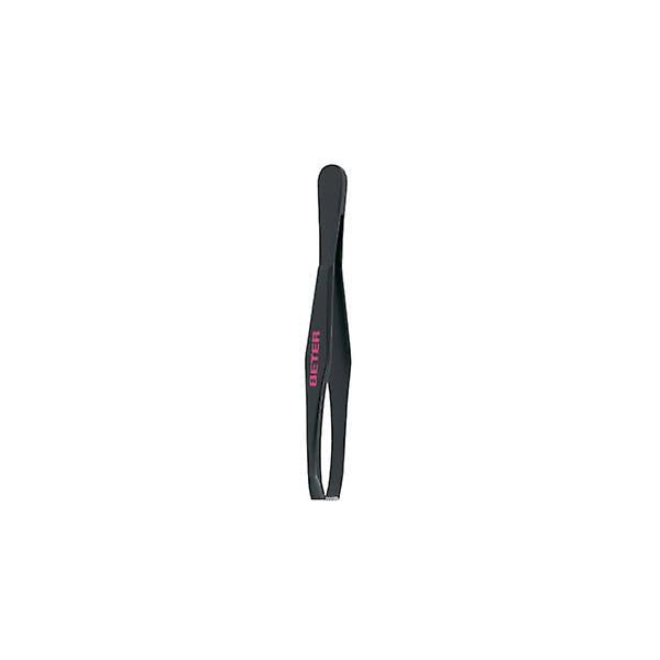 Beter black coated steel straight tip tweezers on Productcaster.