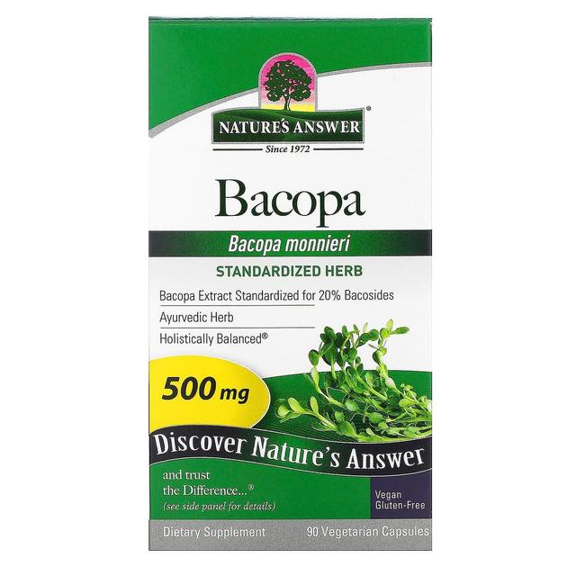 Nature's Answer, Bacopa, 500 mg, 90 Vegetarian Capsules on Productcaster.