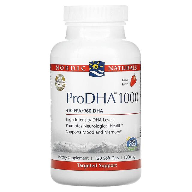 Nordic Naturals, ProDHA 1000, Erdbeere, 1000 mg, 120 Softgels on Productcaster.