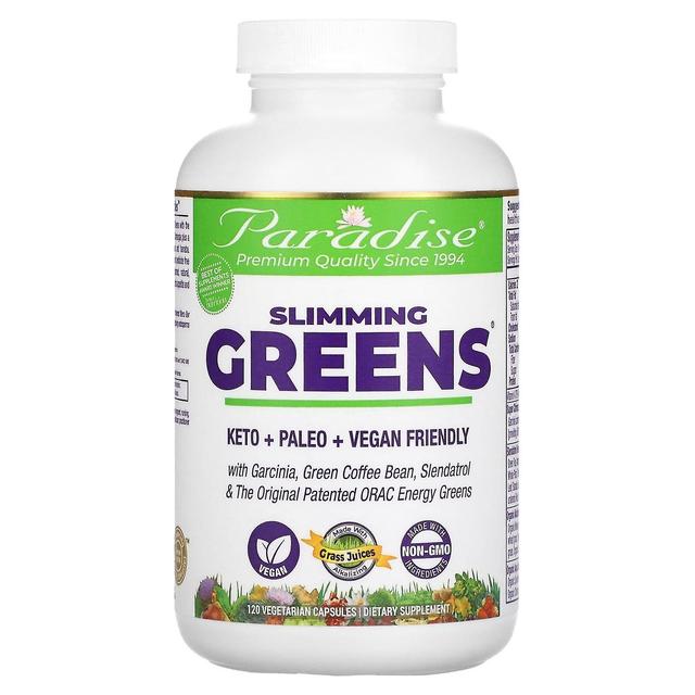 Paradise Herbs, Slimming Greens, 120 Vegetarian Capsules on Productcaster.