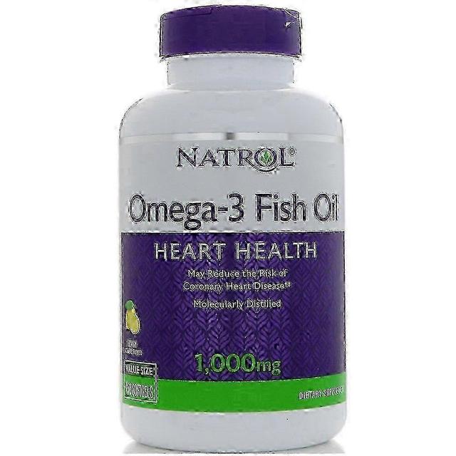 Natrol omega-3 rybí olej, 1000 mg, softgels, citrónová príchuť, 150 EA on Productcaster.