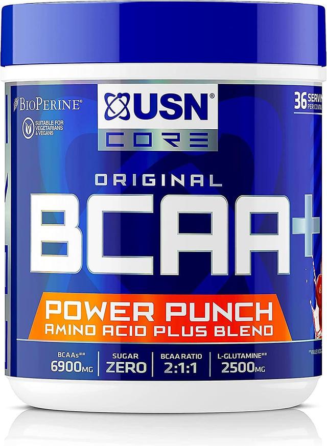 USN BCAA Power Punch Muscle Recovery And Performance Supplement Poeder - 400g Cherry on Productcaster.