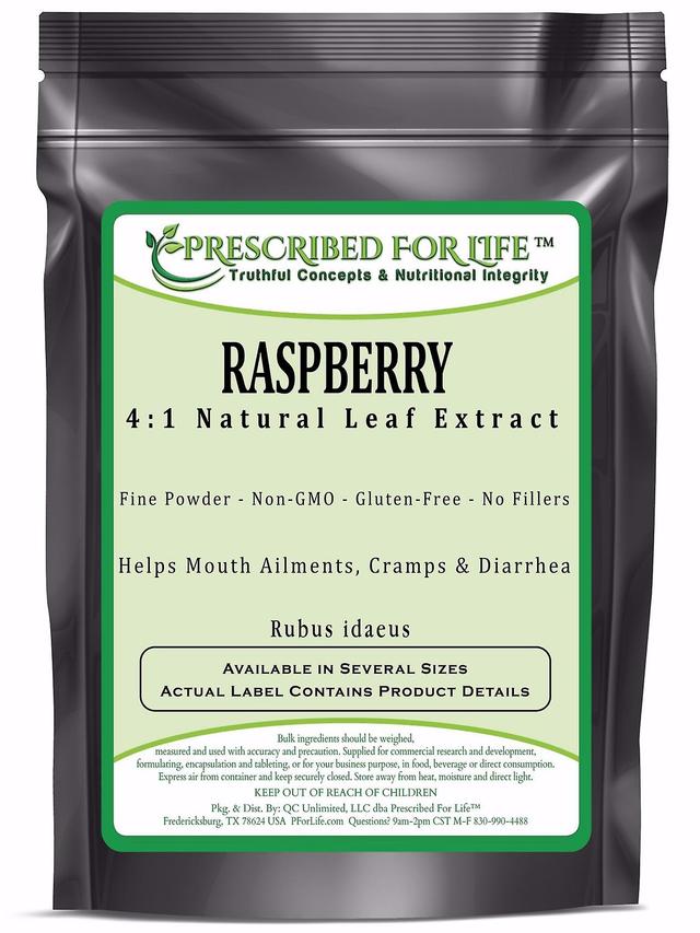 Prescribed For Life Framboesa-4:1 natural extrato de folha de pó (Rubus idaeus) 2 kg (4.4 lb) on Productcaster.