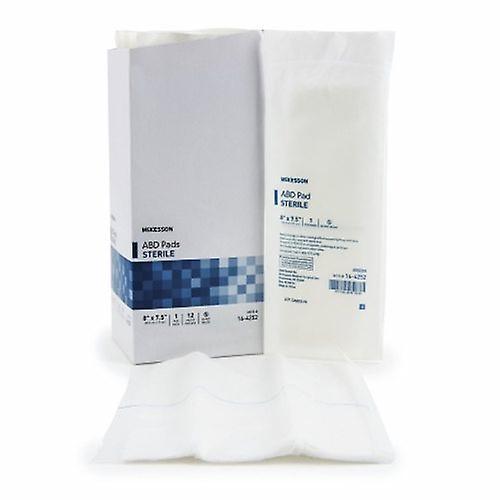 McKesson Abdominal Pad NonWoven Cellulose 7-1/2 X 8 Inch Rectangle Sterile, Count of 240 (Pack of 1) on Productcaster.