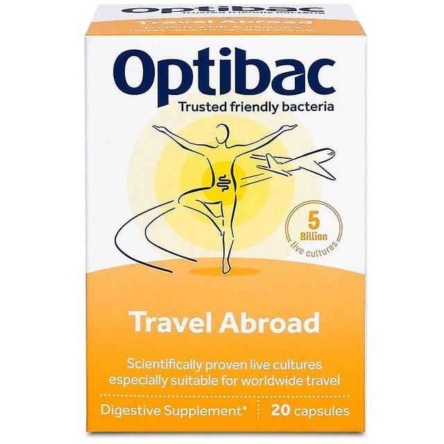 Optibac For Travelling Abroad Capsules 20 on Productcaster.