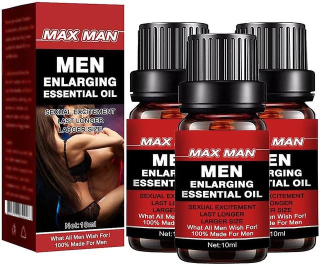 Mamusk Men's Enlargement Essential Oil, Sexual Improvement Erection Growth Oil, Longer Thick Energy Massage Essential Oil Men Energy 10ml 3Pcs on Productcaster.