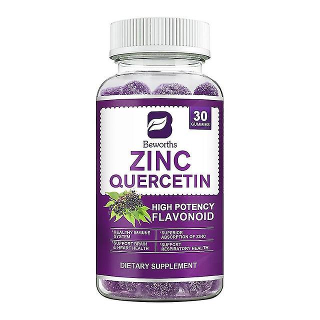 Guoguo Quercetin Gummies With Bromelain Elderberry Zinc Vitamin C For Immunity Cardiovascular Allergy Aging Support For Adult & Kid 30 PCS on Productcaster.