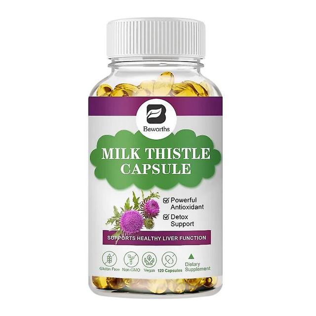 Eccpp Milk Thistle Extract Capsules Liver Health Help Liver Detox & Cleanse Liver Protection Decompose Alcohol Other Plant Extracts 120 pcs on Productcaster.