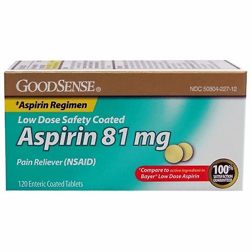 Good Sense Aspirin Low Dose, 81 mg, 120 Enteric Coated Tabs (Pack of 1) on Productcaster.