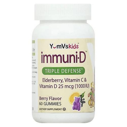 Yum-V's Immuni-D (Elderberry +C +D) Lapset, 60 kumia (1 kpl pakkaus) on Productcaster.