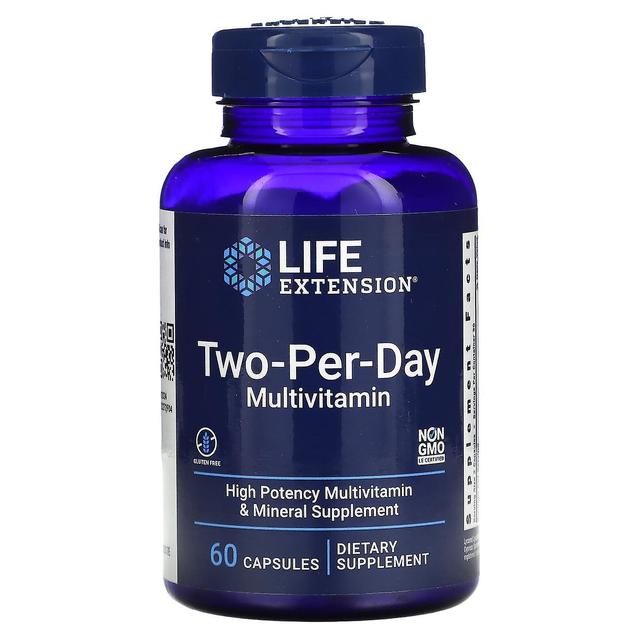 Life Extension Livsförlängning, två per dag multivitamin, 60 kapslar on Productcaster.