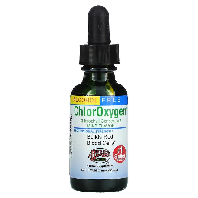 Herbs Etc. Ervas Etc., ChlorOxygen, Chlorophyll Concentrate, Alcohol Free, Hortelã, 1 fl oz (30 ml) on Productcaster.