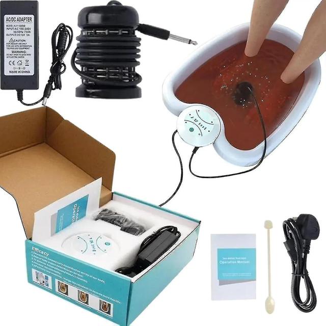 Woosien Ionic Foot Spa At Home Detox And Cleanse Ionic Detox Foot Bath Machine, Detoxify Your Body From Hazardous Impurities AU Plug on Productcaster.