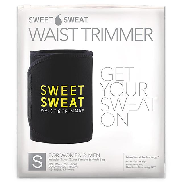 Sports Research, Sweet Sweat Waist Trimmer, Small, Black & Yellow, 1 Belt on Productcaster.