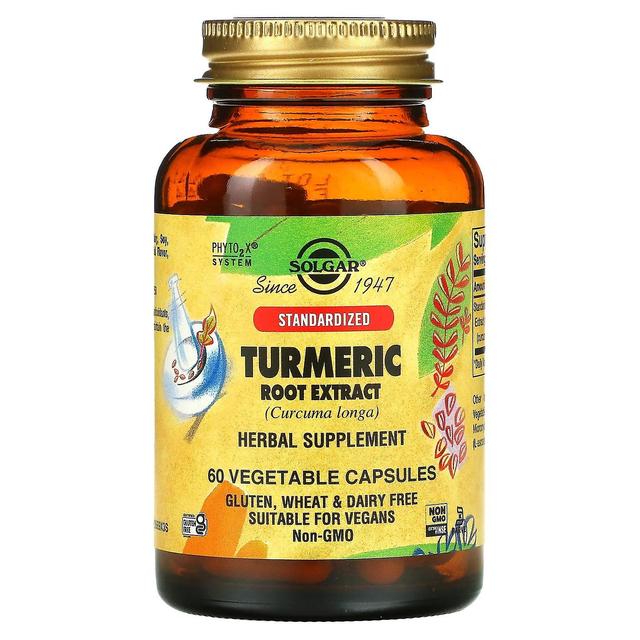 Solgar, Turmeric Root Extract, 60 Vegetable Capsules on Productcaster.