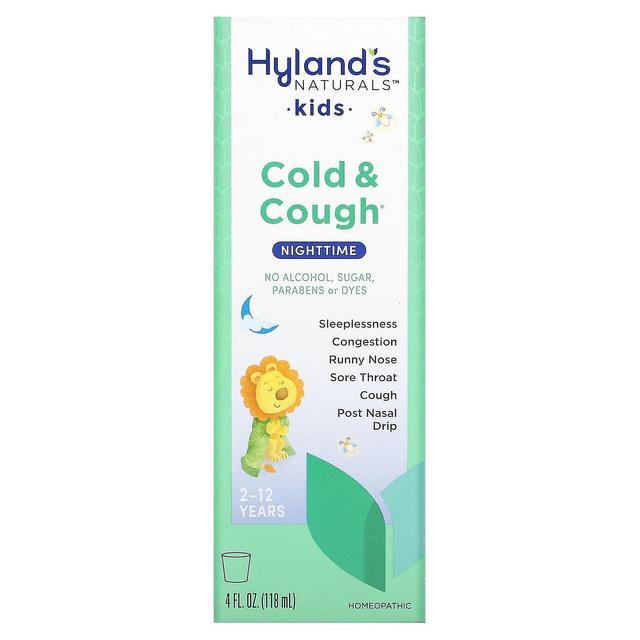 Hyland's, Kids, Cold & Cough, Nighttime, Ages 2-12, Unflavored, 4 fl oz (118 ml) on Productcaster.