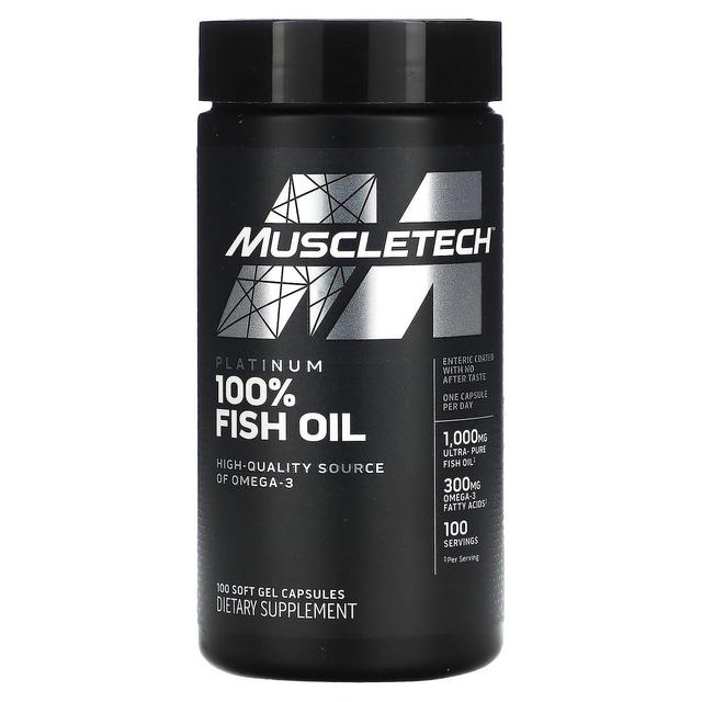 MuscleTech, Platinum 100% Fish Oil, 100 Soft Gel Capsules on Productcaster.