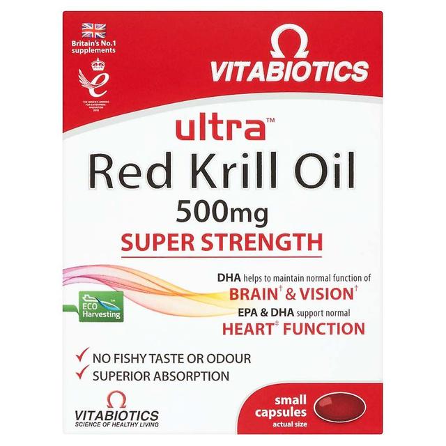 Vitabiotics Ultra röd krillolja 500mg - 30 kapslar on Productcaster.