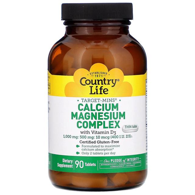 Country Life, Target-Mins Calcium Magnesium Complex with Vitamin D3, 90 Tablets on Productcaster.