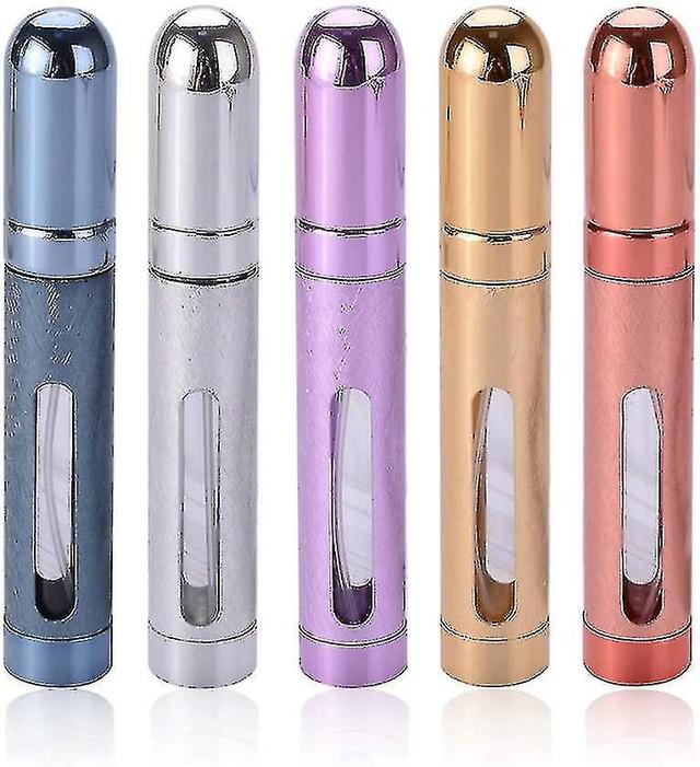 5 Pack Perfume Atomizer Bottles, Empty Refillable 12ml Travel Size Spray Bottles with Funnel on Productcaster.