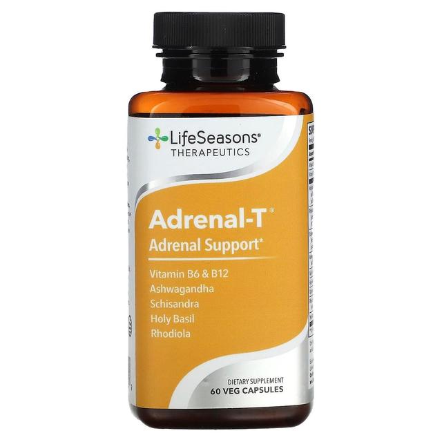 LifeSeasons, Adrenal-T, Adrenal Support, 60 Veg Capsules on Productcaster.