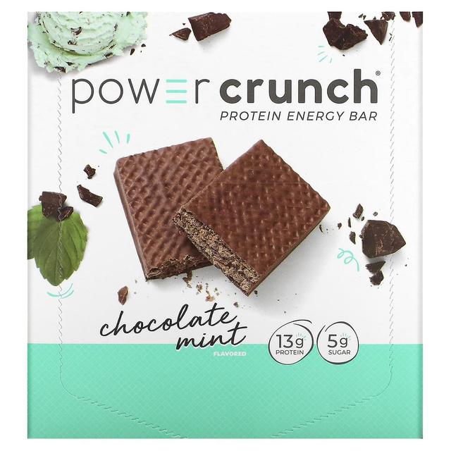 BNRG, Power Crunch Protein Energy Bar, Chocolate Mint, 12 Bars, 1.4 oz (40 g) Each on Productcaster.