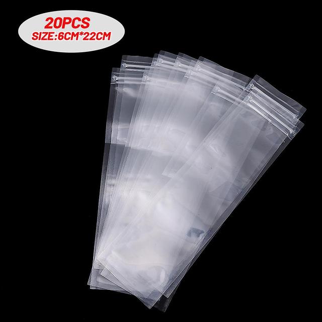 20/60x Disposable Ice Popsicle Mold Bags Bpa Free Freezer Tube With Zip Seals Yogurt Ice Cream Sticks Juice Fruit Smoothies Bag 20Pcs 6x22cm on Productcaster.