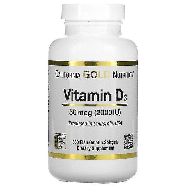 California Gold Nutrition, Vitamine D3, 50 mcg (2.000 IE), 360 Visgelatine Softgels on Productcaster.