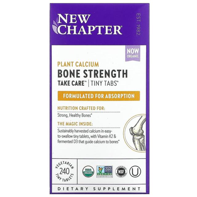 New Chapter, Plant Calcium, Bone Strength, Take Care, 240 Vegetarian Tiny Tablets on Productcaster.