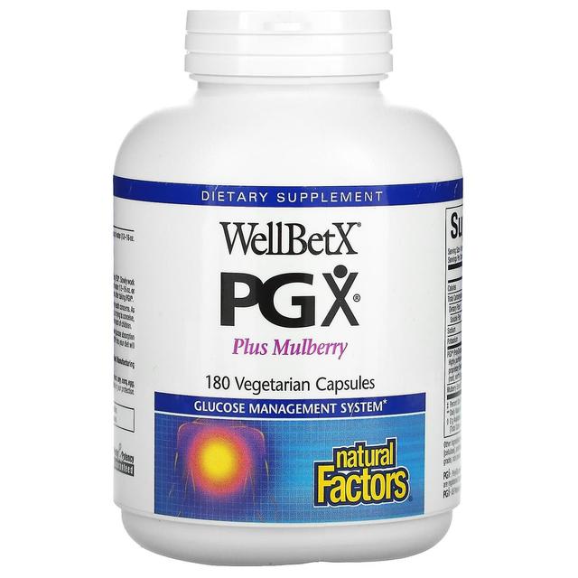 Natural Factors, WellBetX PGX, Plus Mulberry, 180 Vegetarian Capsules on Productcaster.