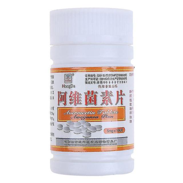 100tablets/bottle Avermectin Tablets Oral Anthelmintic Mites Parasites Nematode Multi-color on Productcaster.