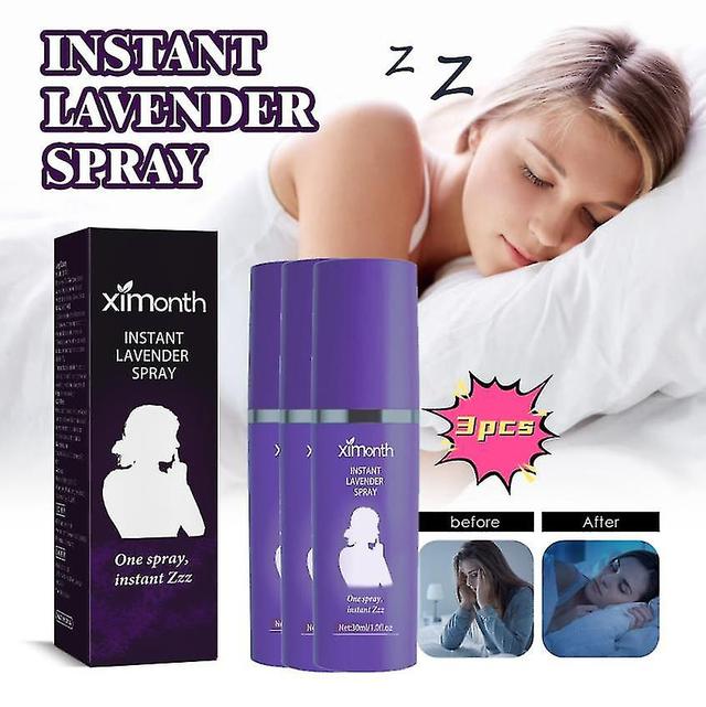 Ximonth Lavender Sleep Spray Relieves Physical Fatigue, Cares For Sleep, Relaxes Body And Mind, Sleep Spray Vitamins Supplementss1pcs) 3PCS on Productcaster.