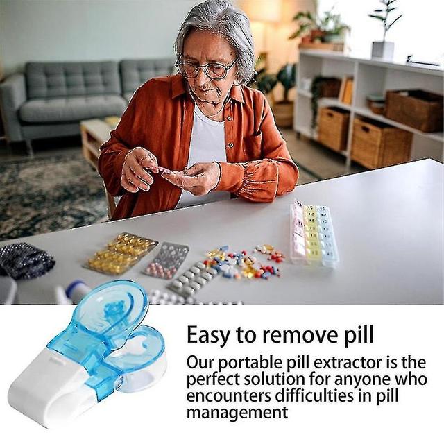 Portable Pill Taker Remover, Tablets Pills Blister Pack Opener Assistance Tool For The Elderly, Disabled, Pill Dispenser on Productcaster.