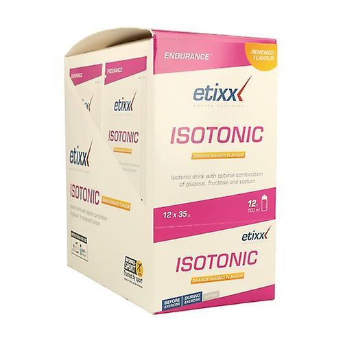 Etixx Isotoninen jauhe 12 yksikköä 35g (Oranssi - Mango) on Productcaster.