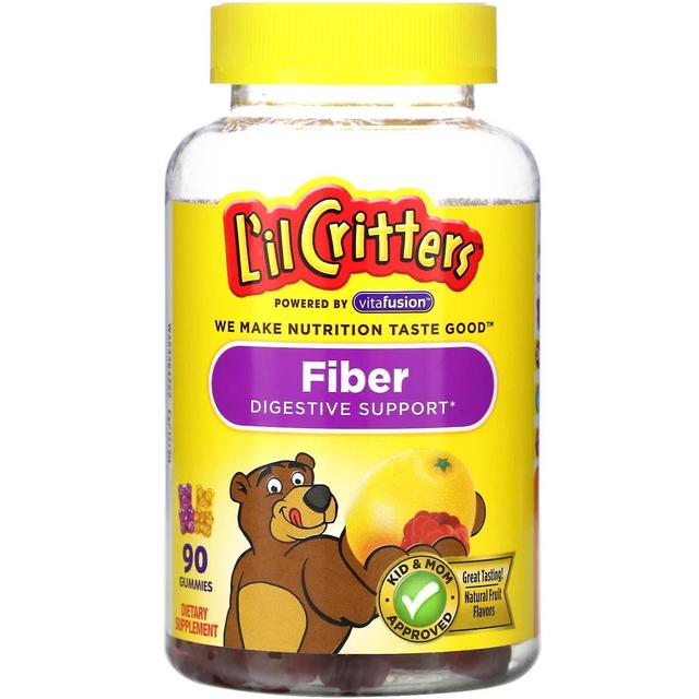 Lil Critters Bichos L'il, Suporte Digestivo de Fibras, Sabores de Frutas Naturais, 90 Gummies on Productcaster.