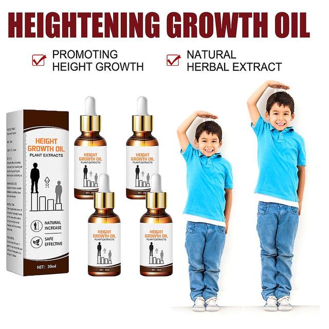 Sencu 4pcs Body Height Enhancer Foot Oil 30ml Promote Blood Circulations Height Growth Foot Nourishing Liquid For Kids Adult on Productcaster.