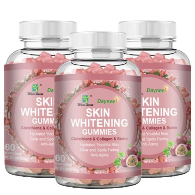 60 Glutathione Collagen Anti-aging L-glutathione Gummies Skin Whitening Food Supplement 3PCS on Productcaster.