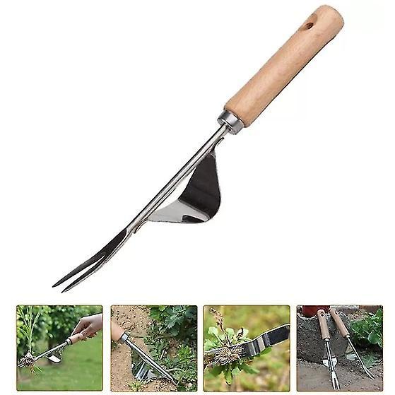 Weeding Tool - Leverage Metal Base Creates Perfect Angle for Easy Weed Removal and Deeper Digging - Sharp V Nose Digs Deep on Productcaster.